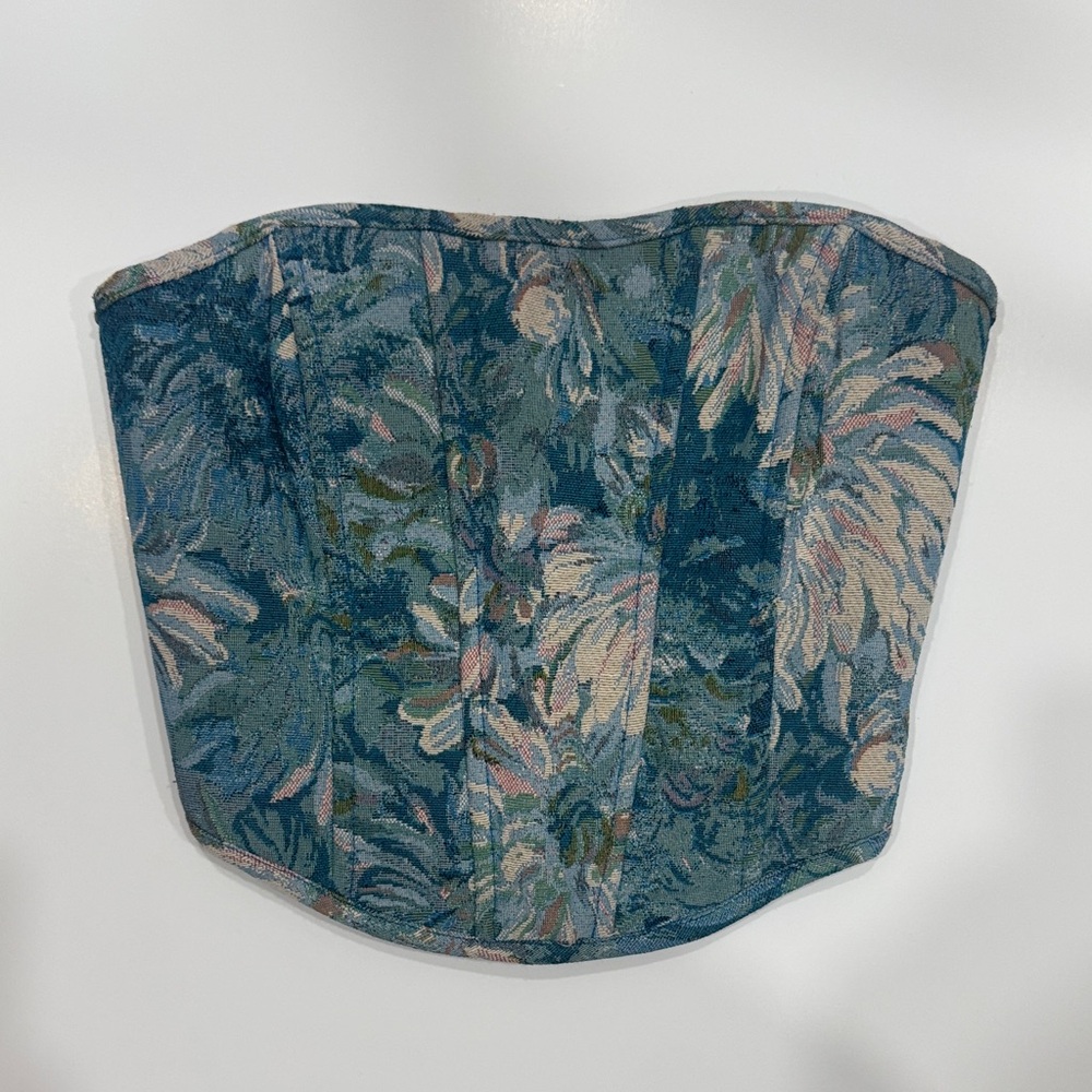 Windsor Blue Floral Corset